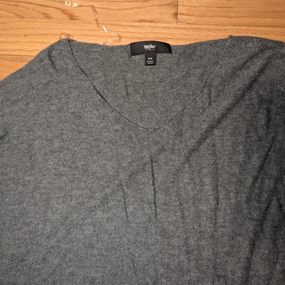 $4 Gray Oversized Mossimo Sweater Ribbed Hi Low Hem MEDIUM - Picture 2 of 8